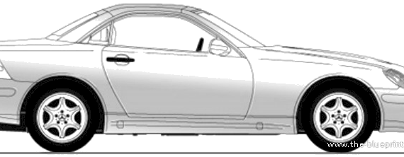 Mercedes-Benz SLK-Class R170 - Мерседес Бенц - чертежи, габариты, рисунки автомобиля