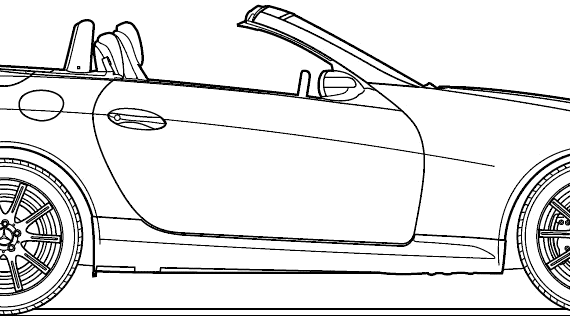 Mercedes-Benz SLK (2005) - Мерседес Бенц - чертежи, габариты, рисунки автомобиля