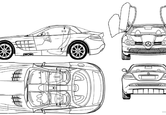 Mercedes-Benz SLR (2005) - Mercedes Benz - drawings, dimensions, pictures of the car