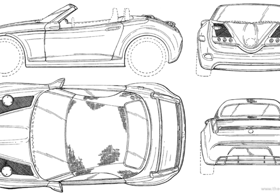 Mercedes-Benz SLR Small - Мерседес Бенц - чертежи, габариты, рисунки автомобиля