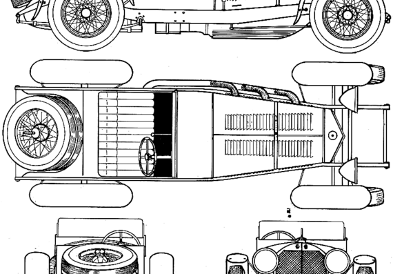 Mercedes-Benz SSK 7.1L (1928) - Mercedes Benz - drawings, dimensions, pictures of the car