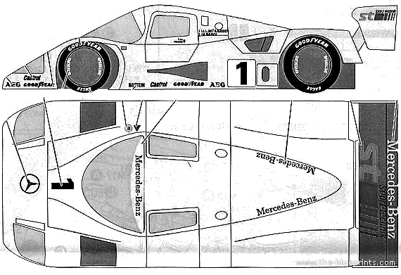 Mercedes-Benz Sauber C11 (1990) - Mercedes Benz - drawings, dimensions, pictures of the car