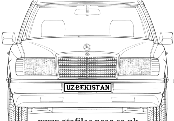 Mercedes-Benz Uzbekistan - Мерседес Бенц - чертежи, габариты, рисунки автомобиля