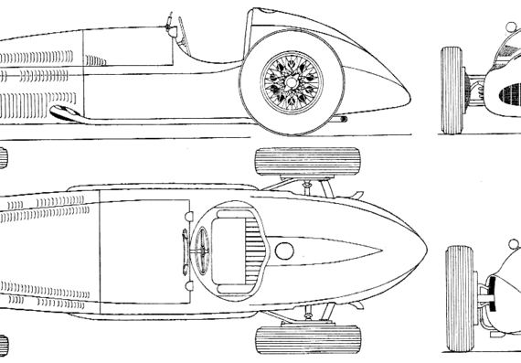 Mercedes-Benz W163 F1 GP (1939) - Mercedes Benz - drawings, dimensions, pictures of the car