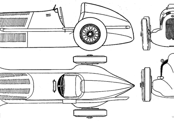 Mercedes-Benz W25 B - Mercedes Benz - drawings, dimensions, pictures of the car