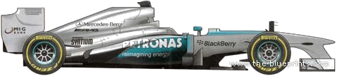 Mercedes MGP W04 GP (2013) - Mercedes Benz - drawings, dimensions, pictures of the car