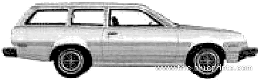Mercury Bobcat Station Wagon (1979) - Меркури - чертежи, габариты, рисунки автомобиля