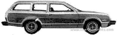 Mercury Bobcat Villager Station Wagon (1979) - Меркури - чертежи, габариты, рисунки автомобиля