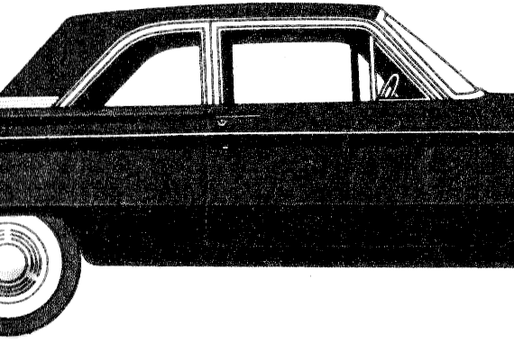 Mercury Comet S-22 2-Door (1962) - Меркури - чертежи, габариты, рисунки автомобиля