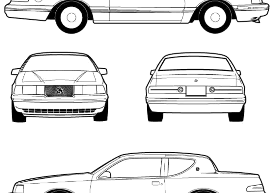 Mercury Cougar (1988) - Mercury - drawings, dimensions, pictures of the car