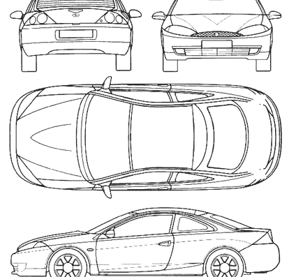 Mercury Cougar 1999 - (2001) - Mercury - drawings, dimensions, pictures of the car