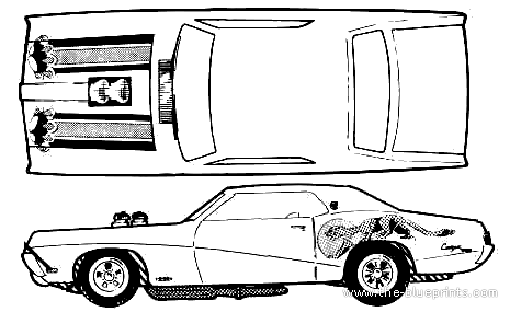 Mercury Cougar XR-7 (1969) - Меркури - чертежи, габариты, рисунки автомобиля