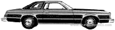 Mercury Cougar XR-7 2-Door Hardtop (1979) - Меркури - чертежи, габариты, рисунки автомобиля