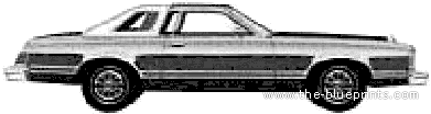 Mercury Cougar XR-7 2-Door Hardtop Decor (1979) - Меркури - чертежи, габариты, рисунки автомобиля