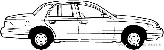 Mercury Grand Marquis (1996) - Mercury - drawings, dimensions, pictures of the car