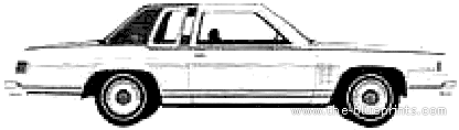 Mercury Grand Marquis 2-Door Sedan (1980) - Меркури - чертежи, габариты, рисунки автомобиля