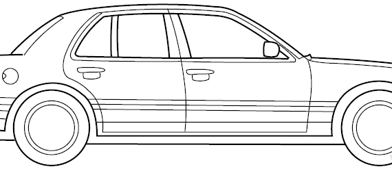 Mercury Grand Marquis (2000) - Mercury - drawings, dimensions, pictures of the car