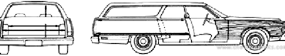Mercury Marquis Colony Park Station Wagon (1974) - Меркури - чертежи, габариты, рисунки автомобиля