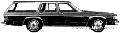 Mercury Marquis Station Wagon (1979) - Меркури - чертежи, габариты, рисунки автомобиля