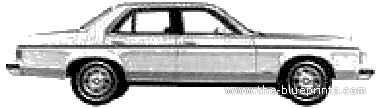 Mercury Monarch ESS 4-Door Sedan (1979) - Меркури - чертежи, габариты, рисунки автомобиля