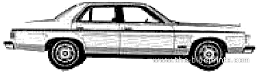 Mercury Monarch ESS 4-Door Sedan (1980) - Меркури - чертежи, габариты, рисунки автомобиля