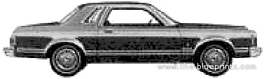 Mercury Monarch Ghia 2-Door Sedan (1979) - Меркури - чертежи, габариты, рисунки автомобиля