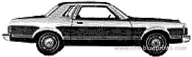 Mercury Monarch Ghia 2-Door Sedan (1980) - Меркури - чертежи, габариты, рисунки автомобиля