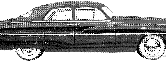 Mercury V8 4-Door Sedan (1949) - Меркури - чертежи, габариты, рисунки автомобиля
