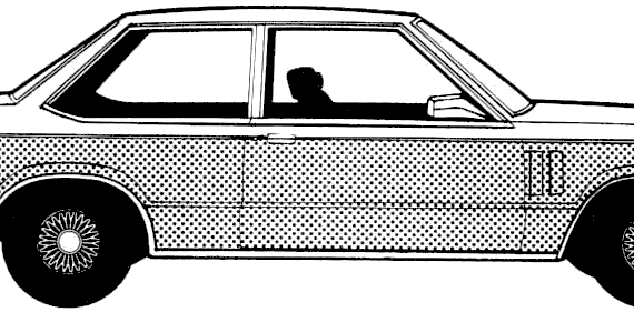 Mercury Zephyr 2-Door (1980) - Меркури - чертежи, габариты, рисунки автомобиля