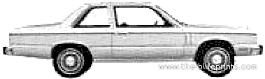 Mercury Zephyr 2-Door Sedan (1979) - Меркури - чертежи, габариты, рисунки автомобиля