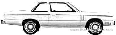 Mercury Zephyr 2-Door Sedan (1980) - Меркури - чертежи, габариты, рисунки автомобиля