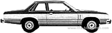 Mercury Zephyr 2-Door Sedan Turbo (1980) - Меркури - чертежи, габариты, рисунки автомобиля