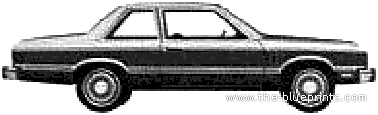 Mercury Zephyr Ghia 2-Door Sedan (1979) - Меркури - чертежи, габариты, рисунки автомобиля