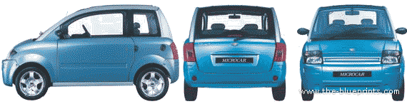 Microcar MC1 (2004) - Разные автомобили - чертежи, габариты, рисунки автомобиля