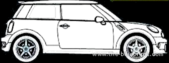 Mini 3-Door Hatch (2016) - Мини - чертежи, габариты, рисунки автомобиля