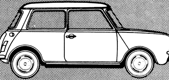 Mini Clubman 1100 (1980) - Мини - чертежи, габариты, рисунки автомобиля