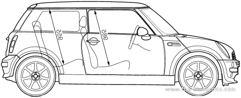 Mini Cooper (2006) - Mini - drawings, dimensions, pictures of the car