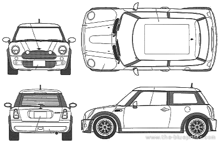 Mini Cooper Italian Job Charie Crocker Model - Мини - чертежи, габариты, рисунки автомобиля
