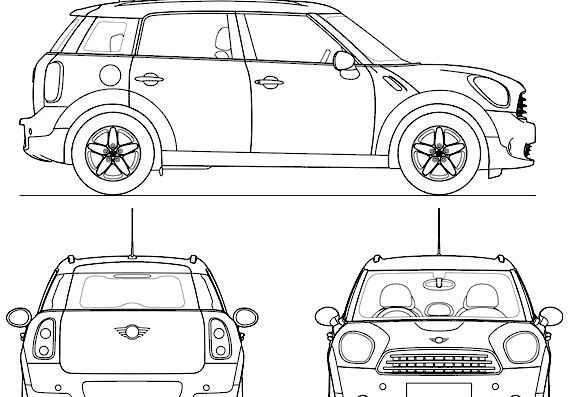 Mini Countryman (2011) - Mini - drawings, dimensions, pictures of the car