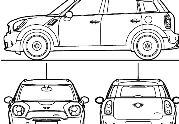 Mini Countryman John Cooper Works (2014) - Mini - drawings, dimensions, pictures of the car