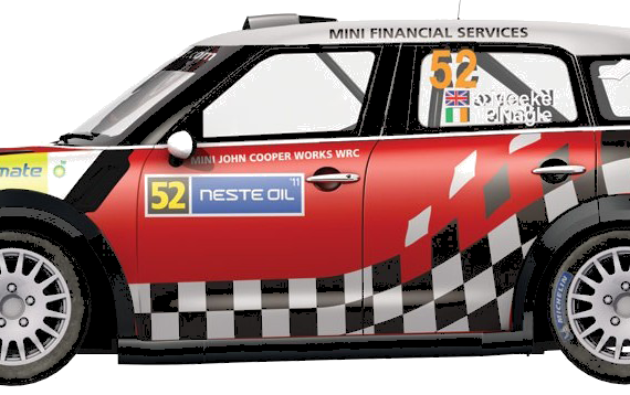 Mini Countryman WRC (2011) - Мини - чертежи, габариты, рисунки автомобиля