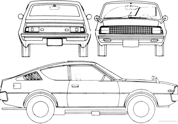 Mitsubishi Celeste (1980) - Митцубиси - чертежи, габариты, рисунки автомобиля