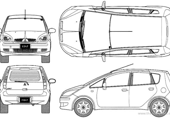 Mitsubishi Colt Elegance (2007) - Mittsubishi - drawings, dimensions, pictures of the car