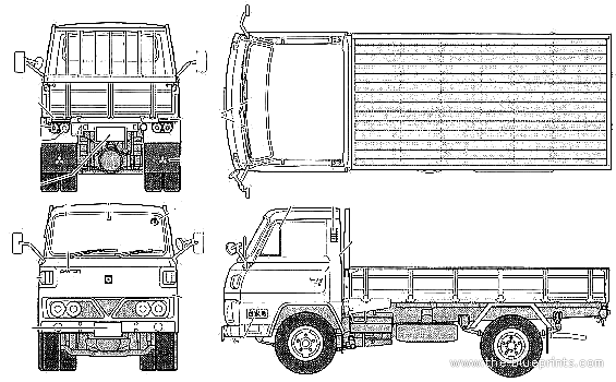 Mitsubishi Fuso Canter T200 (1975) - Mittsubishi - drawings, dimensions, pictures of the car