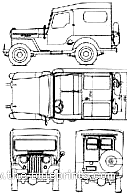 Mitsubishi Jeep CJ3B-J10 JH4 70ps - Mittsubishi - drawings, dimensions, car drawings