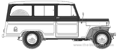 Mitsubishi Jeep J11 Station Wagon - Митцубиси - чертежи, габариты, рисунки автомобиля