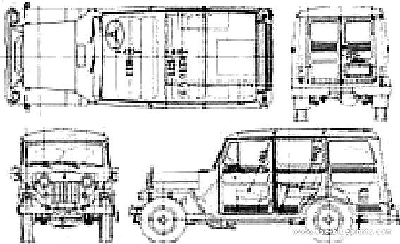 Mitsubishi Jeep J30 (1967) - Митцубиси - чертежи, габариты, рисунки автомобиля