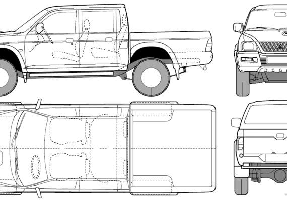 Mitsubishi L200 Magnum (2004) - Mittsubishi - drawings, dimensions, pictures of the car