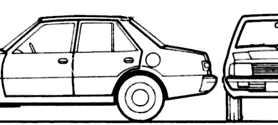 Mitsubishi Lancer 1600 GSR (1979) - Mittsubishi - drawings, dimensions, pictures of the car
