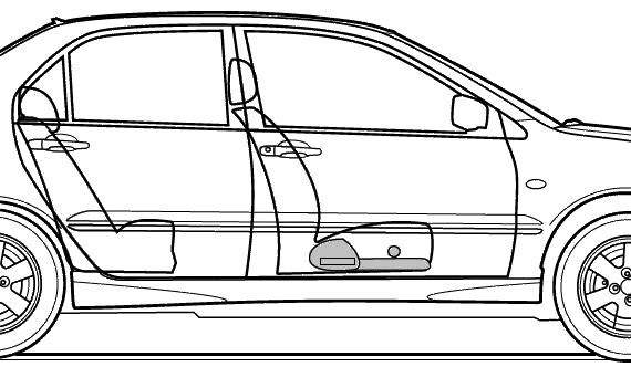 Mitsubishi Lancer Cedia (2006) - Митцубиси - чертежи, габариты, рисунки автомобиля